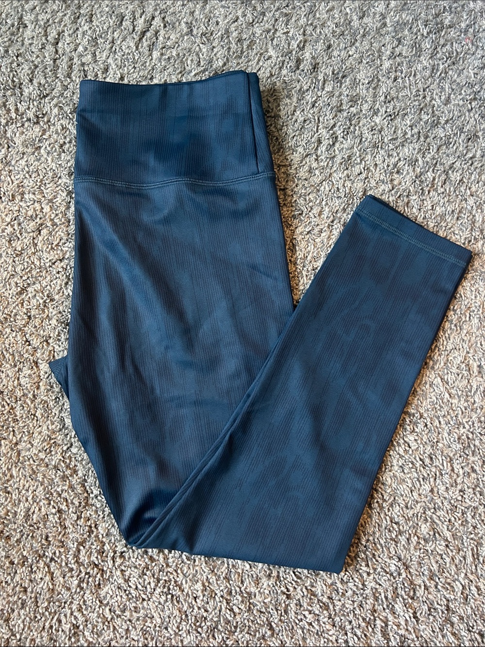 EUC Zyia Navy Stripe Light n Tight 7/8 24"